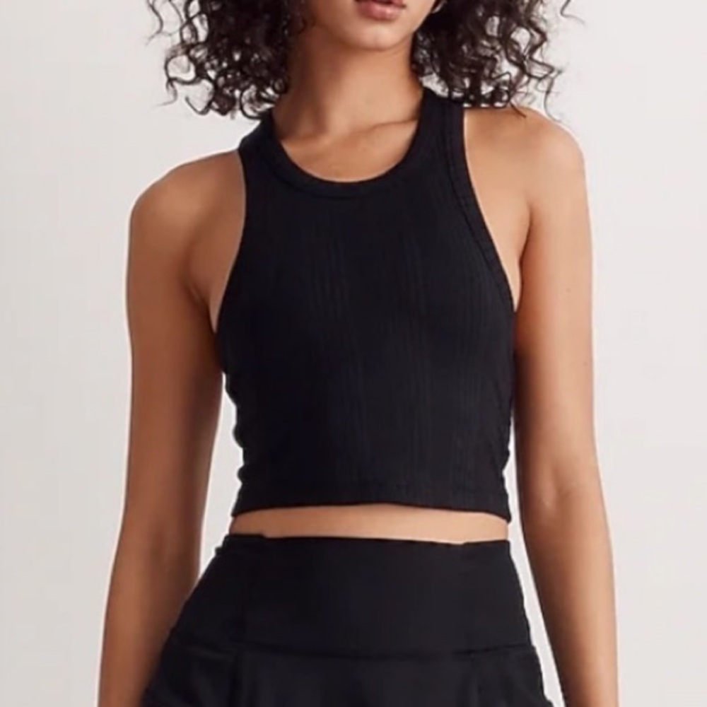 Madewell Variegated Ribbed Crop Tank Top